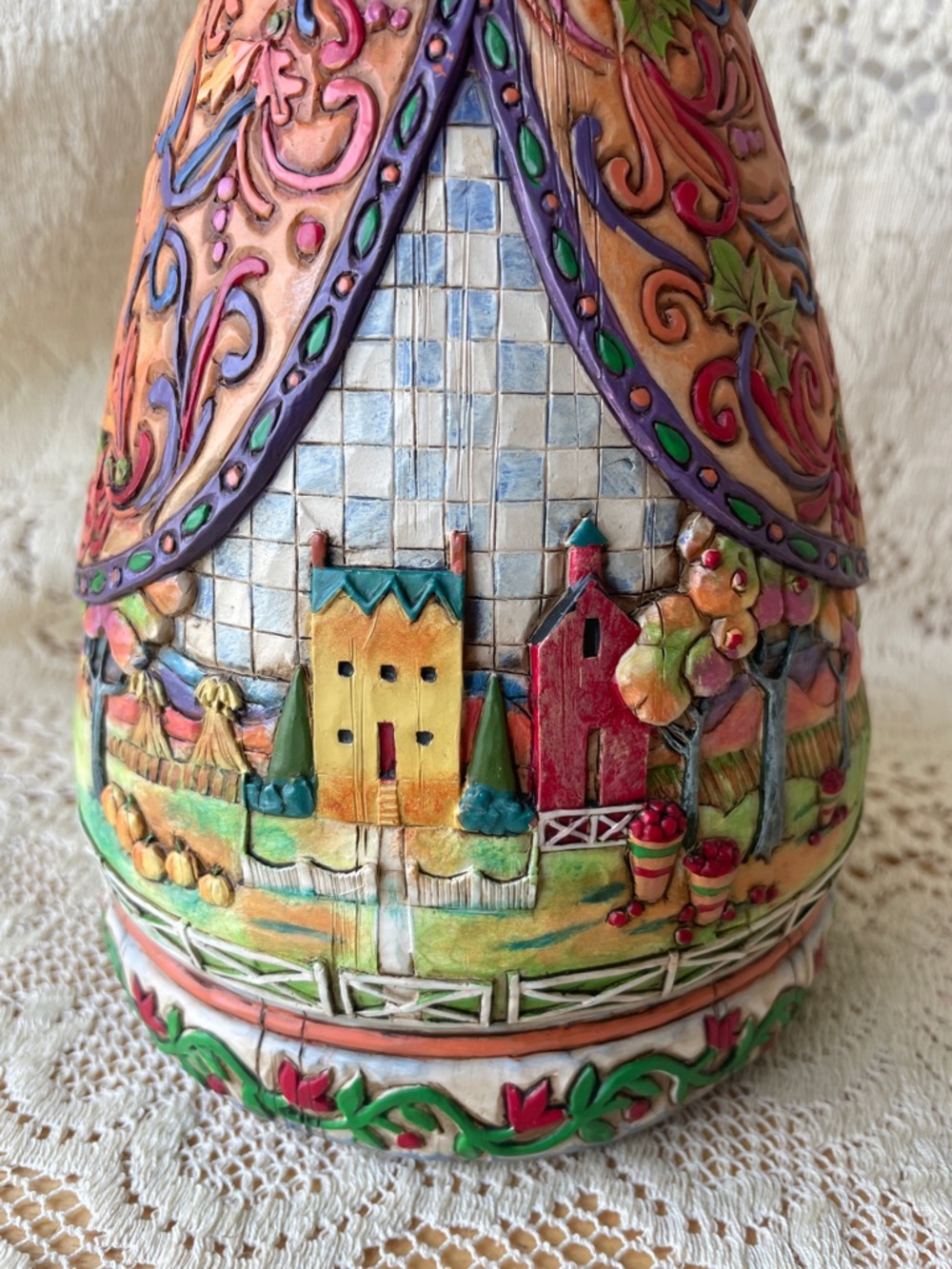 Jim Shore Multicolored Hand-Painted Angel Figurine with Floral Accents - Picture 9 of 9